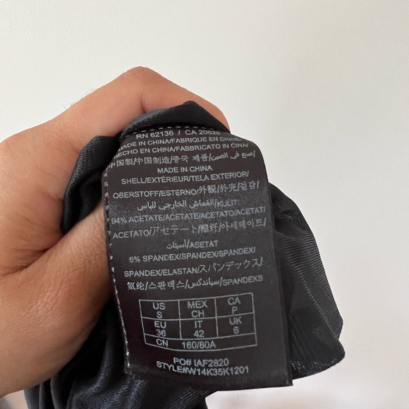 Black sparkly Guess long sleeve bodycon dress - Picture 7 of 7